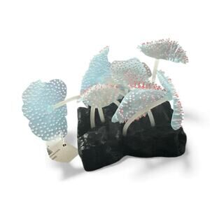 2 Sporn Green/pink UV Glow Faux Coral Fish Tank Decoration 2 for 1